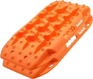 ALL-TOP Recovery Traction Boards Mini, 2PCS Off Road Bendable Tire Ladder Tracks for Sand Mud Snow (3rd Gen, Orange)