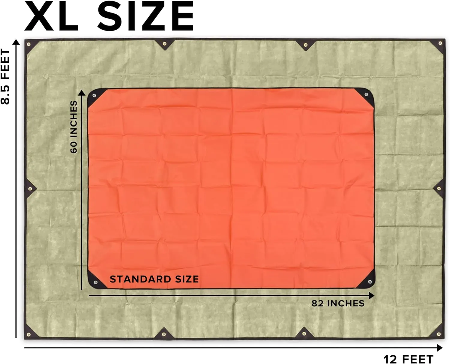 All-Weather Thermal Reflective XL Survival Tarp - Insulated Camping Shelter