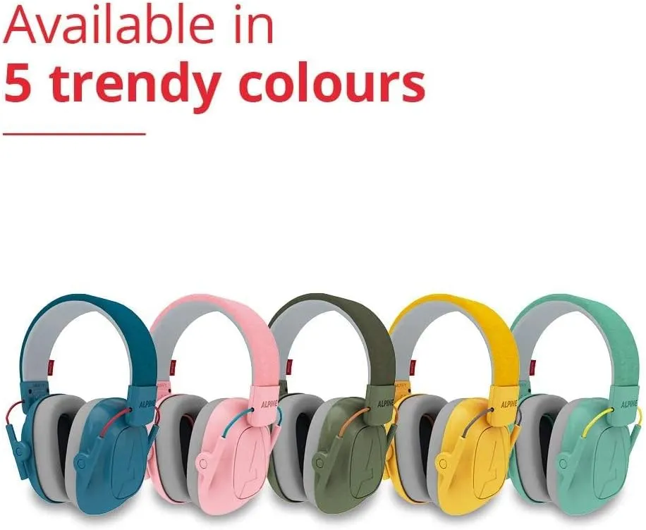 Alpine Muffy Kids - Hearing Protection - CE & ANSI Certified - Adjustable for Ages 3-16 years - Noise Cancelling Headphones - 25dB Sound Reduction Ideal for Protection and Concentration Aid - Blue
