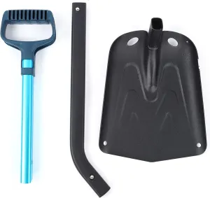 Aluminium Alloy Outdoor Folding Snow Mud Shovel Climbing Camping Tool Blue Portable Long Handle