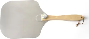 Aluminum Pizza Peel, 12x14 Inch Pizza Shovel with Foldable Wooden Handle, Metal Pizza Paddle Pizza Spatula Pizza Turning Peel for Pizza Bread Dough Pastry