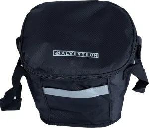 AlveyTech Black Insulated Basket Bag - Large Capacity Durable Polyester & PE Foam Organizer Bags with Extra Pocket, Secure Hook and Strap, Storage Accessories for Mobility Scooters, Power Chair, eBike