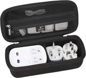 Aproca Black Hard Travel Storage ProtectiveCase, for Ceptics World Travel Adapter Kit