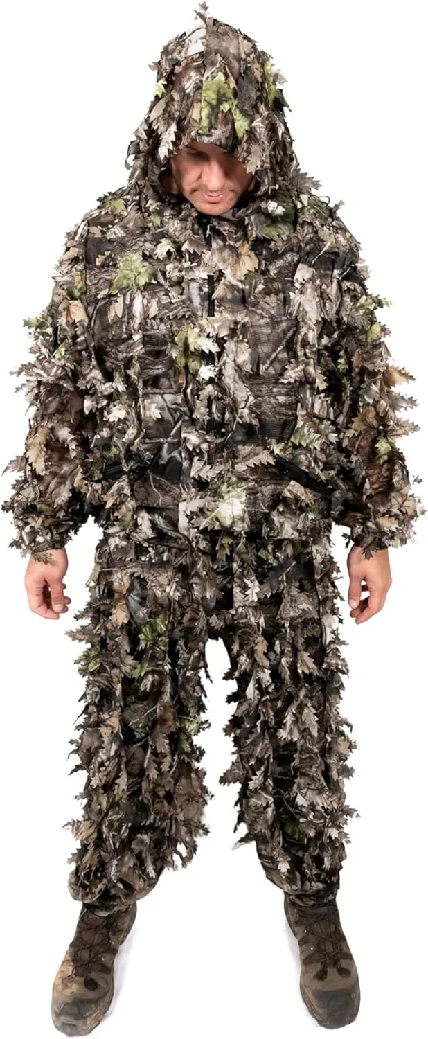 Arcturus 3D Leafy Ghillie Suit -1,000 Laser-Cut Leaves | Lightweight, Breathable Camouflage for Hunting, Paintball & Airsoft