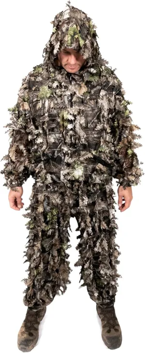 Arcturus 3D Leafy Ghillie Suit -1,000 Laser-Cut Leaves | Lightweight, Breathable Camouflage for Hunting, Paintball & Airsoft