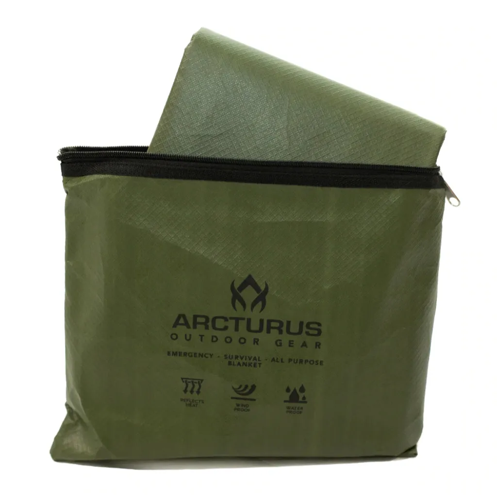 Arcturus Heavy Duty Survival Blanket | 5x7 ft All-Weather Emergency Tarp