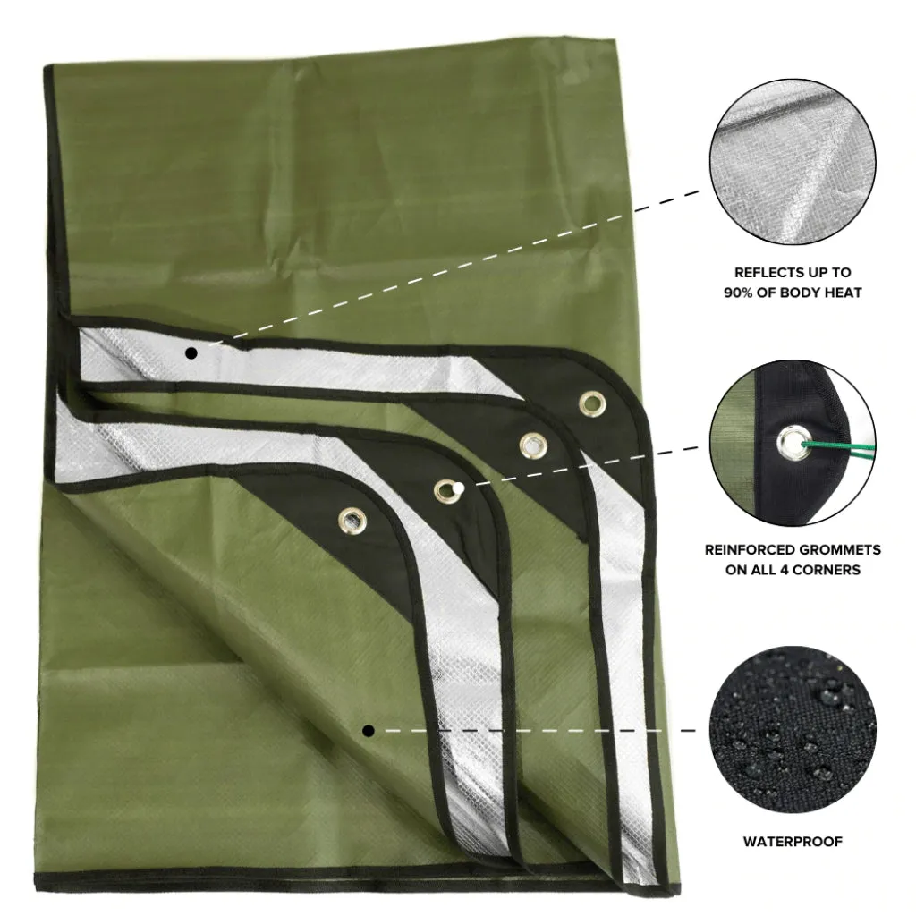 Arcturus Heavy Duty Survival Blanket | 5x7 ft All-Weather Emergency Tarp