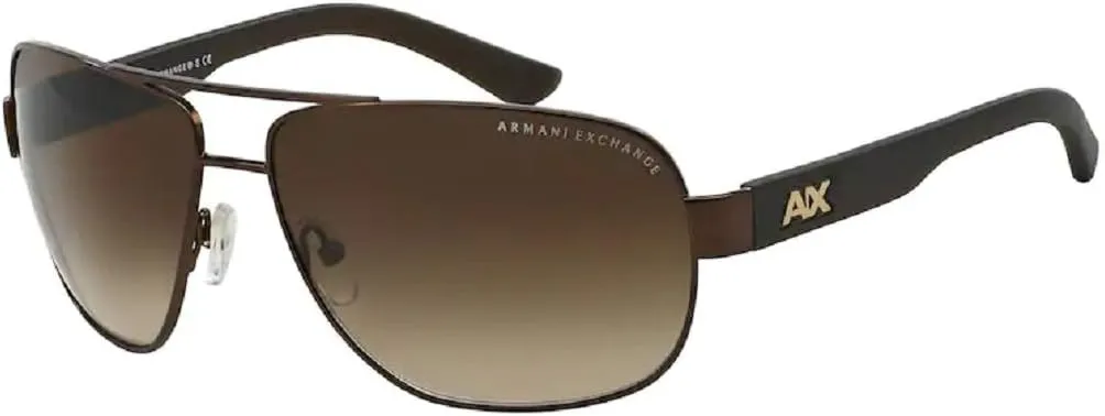 Armani Exchange AX2012S Aviator Sunglasses For Men   BUNDLE with Designer iWear Eyewear Care Kit