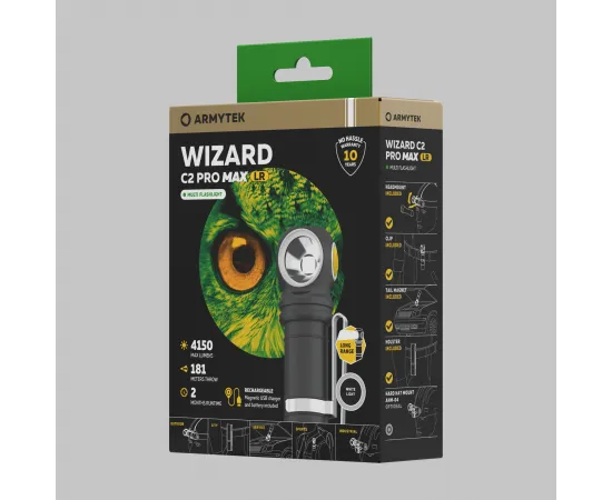 ARMYTEK Wizard C2 Pro Max LR Headlamp -4150 Lumens Cool White