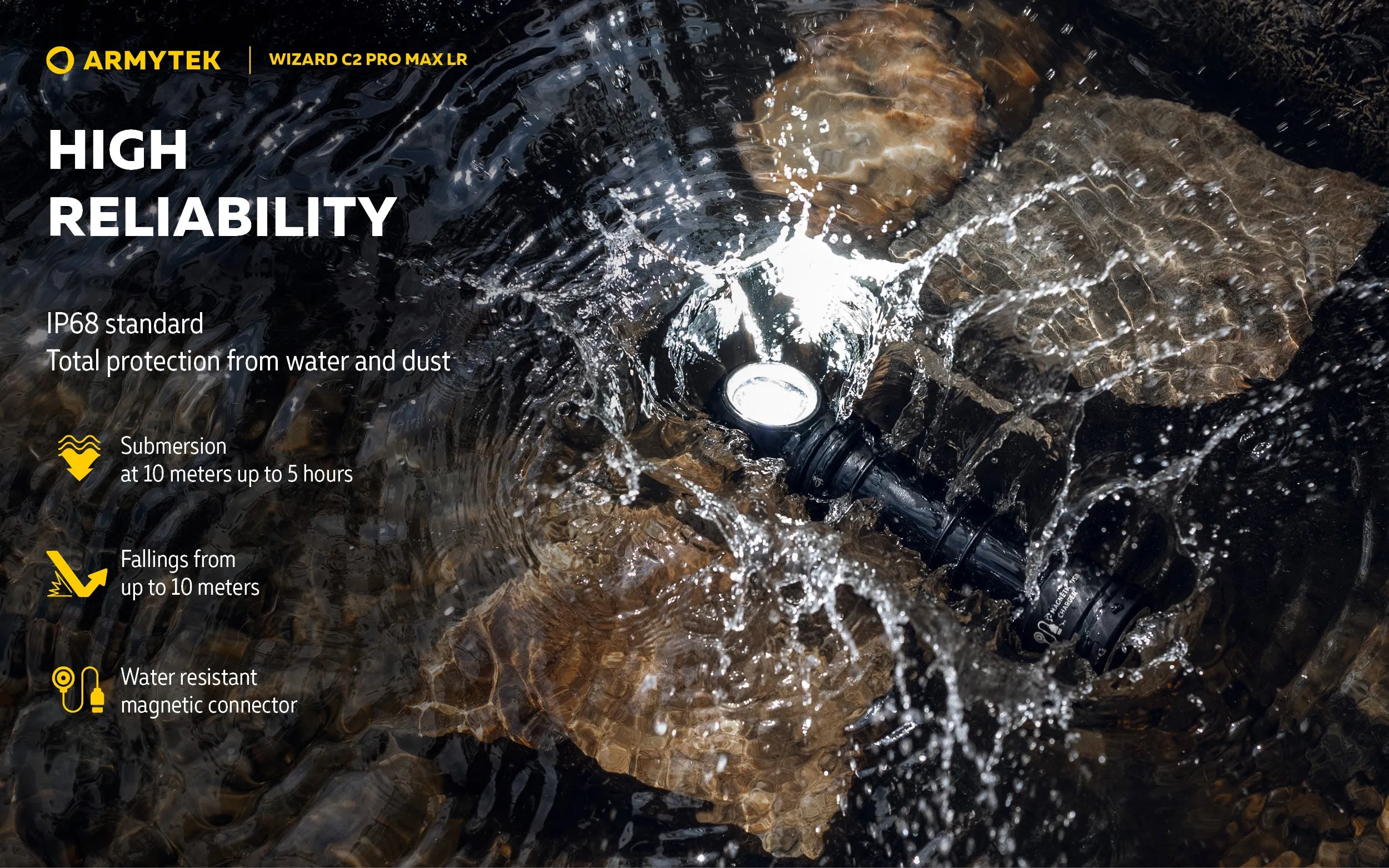 ARMYTEK Wizard C2 Pro Max LR Headlamp -4150 Lumens Cool White