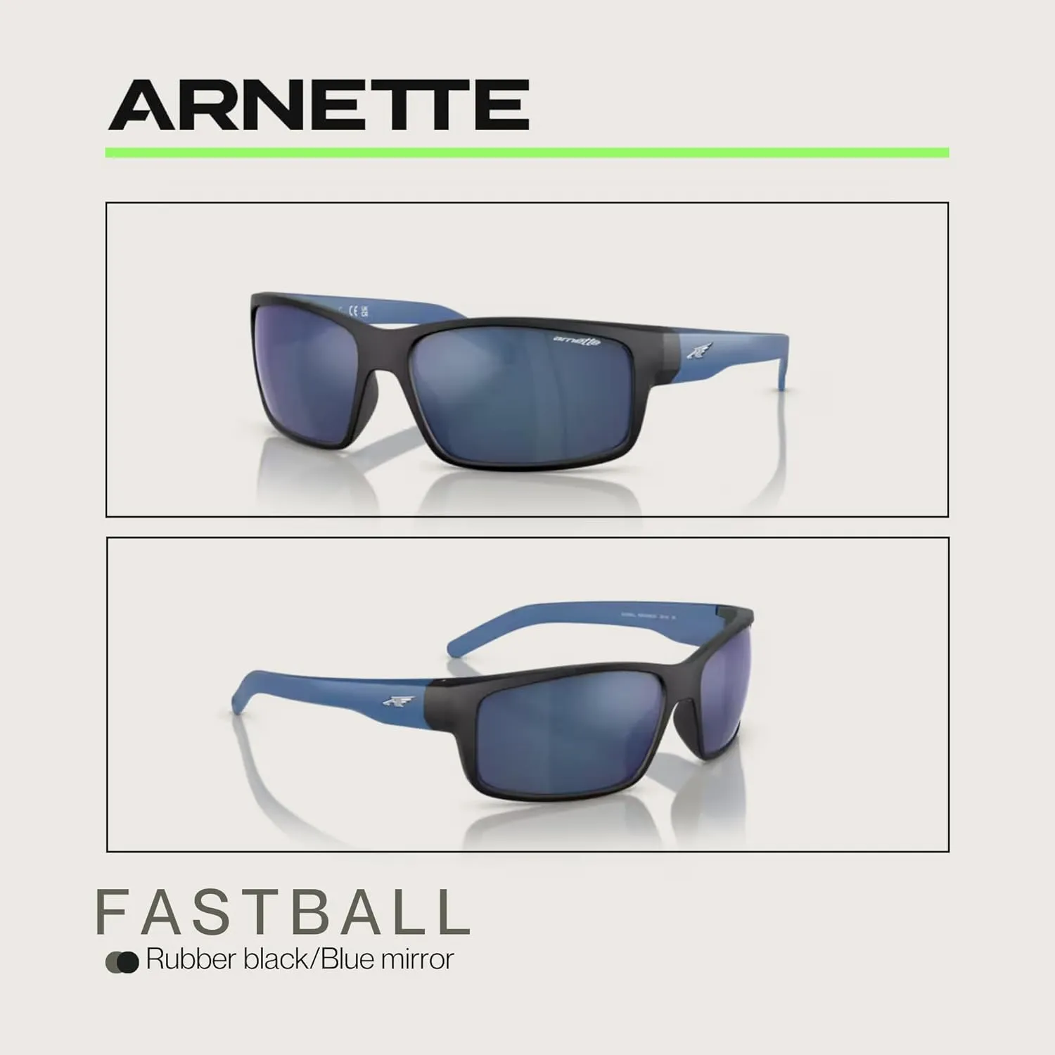 ARNETTE AN4202 Rectangle Sunglasses for Men   BUNDLE with Designer iWear Eyewear Care Kit