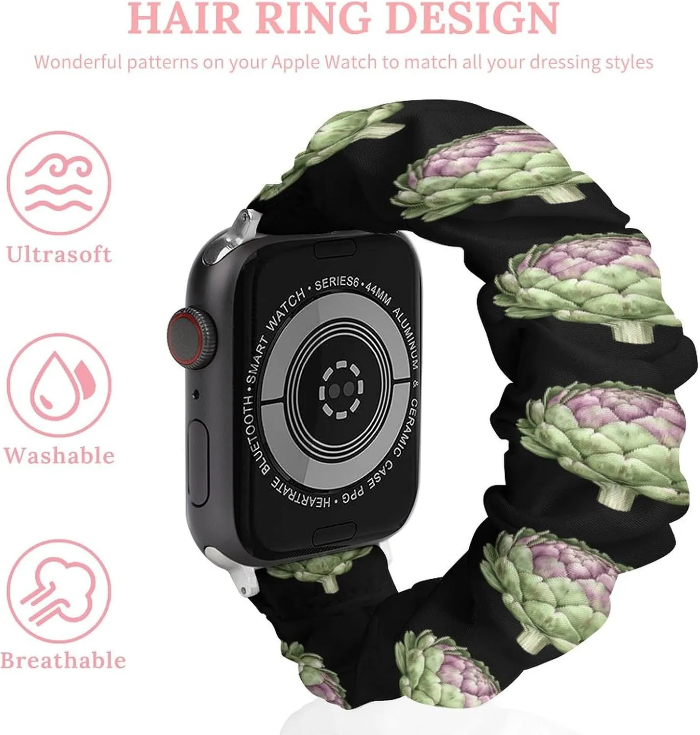 Artichoke Hand-Drawn Fashion Watch Strap Scrunchies Wristbands Compatible With IWatch Series