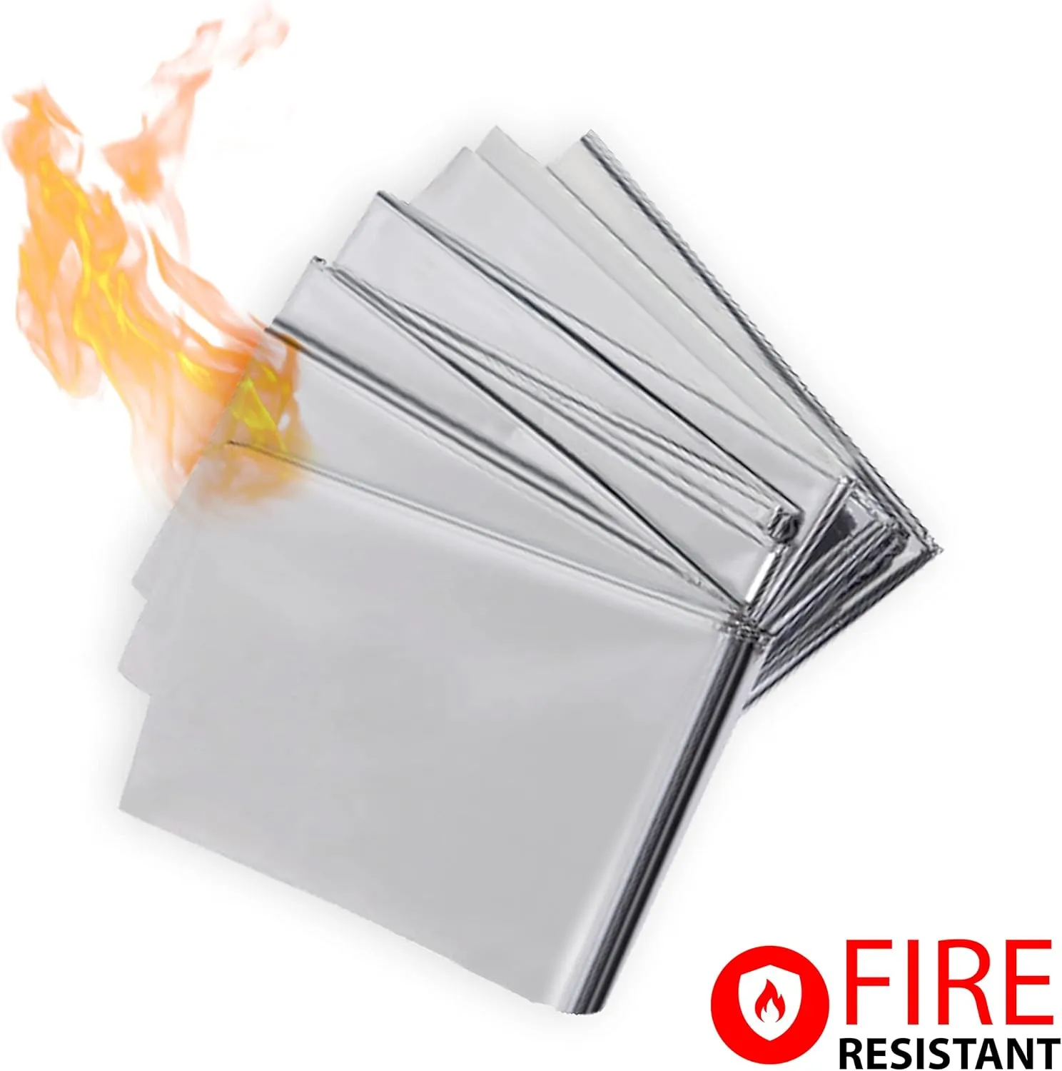 ASA TECHMED Emergency Blanket, Thermal Blankets Silver Foil Space Blanket. Designed for Outdoors, Camping, Survival, First Aid Preparedness Supplies, 200 Pcs Case Pack