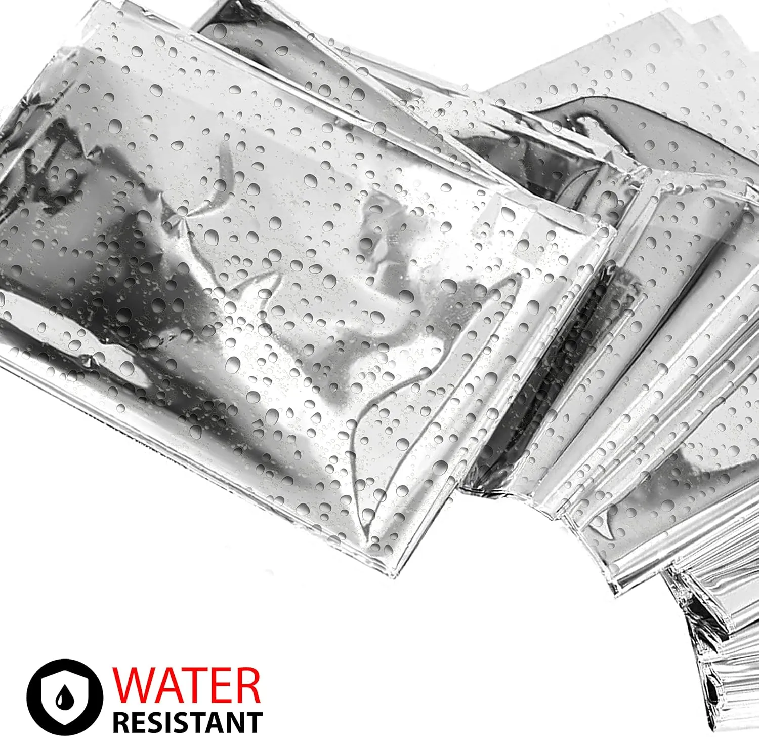 ASA TECHMED Emergency Blanket, Thermal Blankets Silver Foil Space Blanket. Designed for Outdoors, Camping, Survival, First Aid Preparedness Supplies, 200 Pcs Case Pack