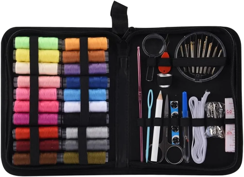 ASWRTYJO Tailor Bag Convenient Large Handle Travel Sewing Kit Sewing Box Set