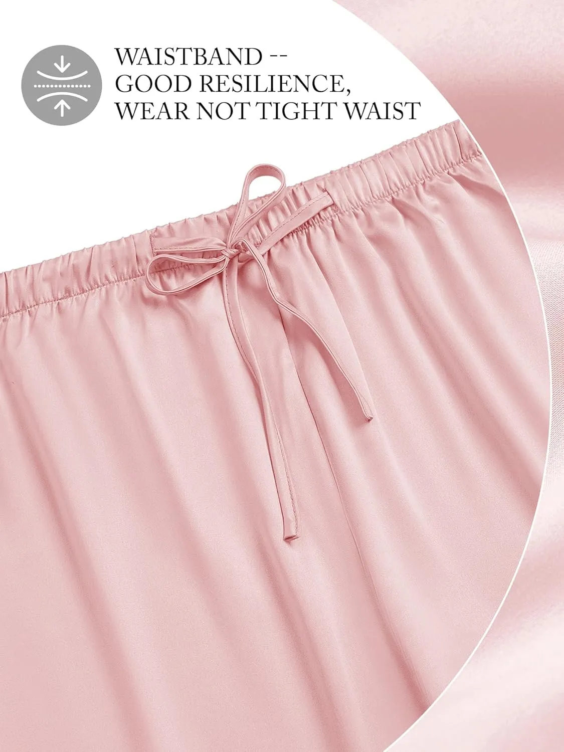 AW BRIDAL Womens Satin Pajama Set Soft Short Sleeve Silk Pajamas Button Down Loungewear Sleepwear Two Piece Pj Sets, S-XL