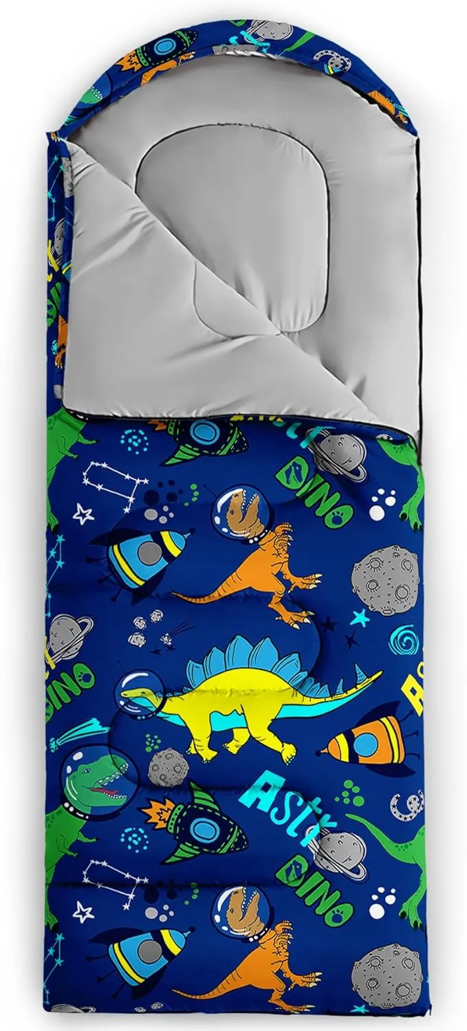 Axolotl Hiking Sleeping Bag for Kids–Lightweight Warm Cold Weather Sleeping Bags,Waterproof Portable Sleeping Bag Hiking and Backpacking Sleeping Bag,3 Season Cold Weather Sleeping Bag Fit Boys,Black