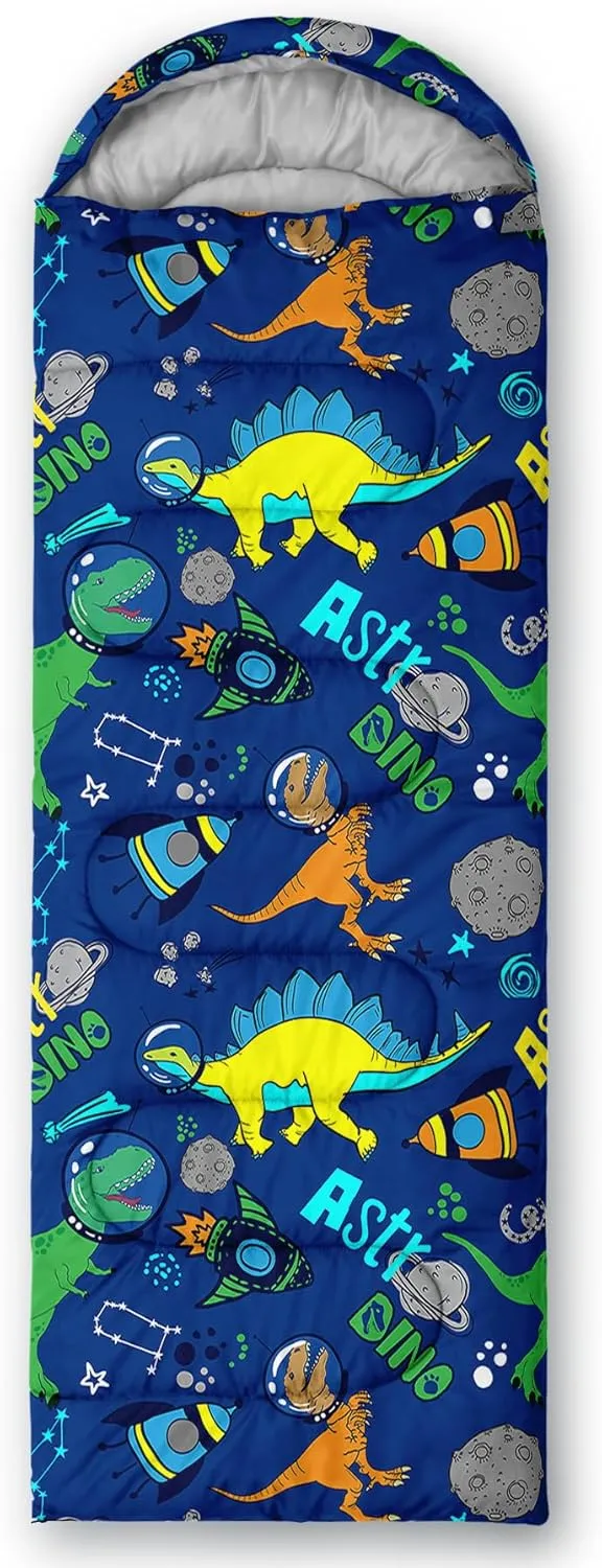Axolotl Hiking Sleeping Bag for Kids–Lightweight Warm Cold Weather Sleeping Bags,Waterproof Portable Sleeping Bag Hiking and Backpacking Sleeping Bag,3 Season Cold Weather Sleeping Bag Fit Boys,Black