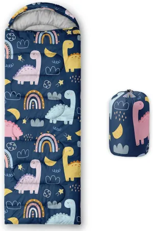 Axolotl Kawaii Sheep Sleeping Bag,3 Season Warm and Cool Weather Moon and Star Sleeping Bags for Kids Girls Teens,Cloud Waterproof Lightweight Sleeping Bags for Traveling,Outdoors Camping Equipment