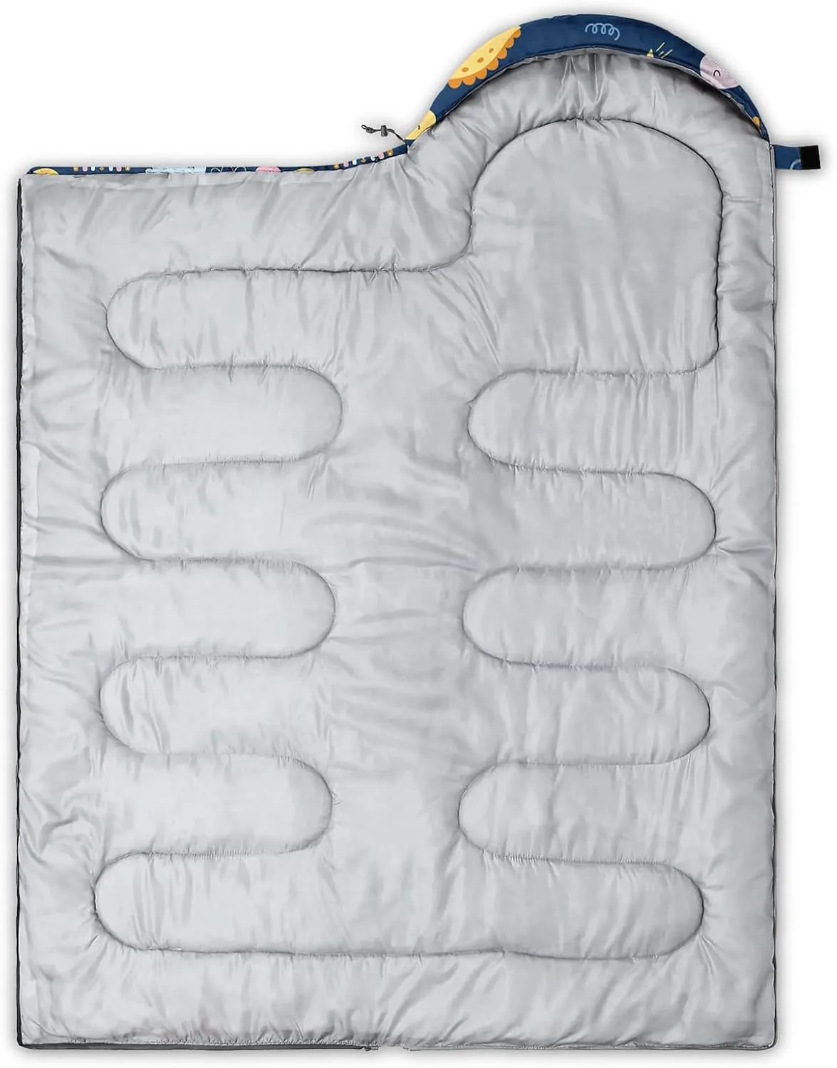 Axolotl Kawaii Sheep Sleeping Bag,3 Season Warm and Cool Weather Moon and Star Sleeping Bags for Kids Girls Teens,Cloud Waterproof Lightweight Sleeping Bags for Traveling,Outdoors Camping Equipment