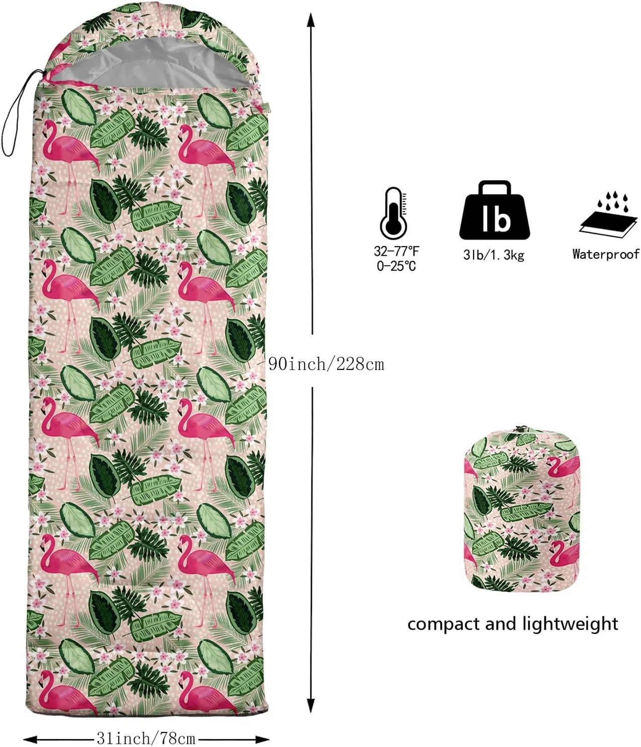 Axolotl Moon Stars Sleeping Bag for Kids–Lightweight Warm Cold Weather Sleeping Bags,Waterproof Portable Sleeping Bag for Camping Backpacking Outdoor Indoor 3-4 Seasons,Sleeping Bag for Hiking,Pink