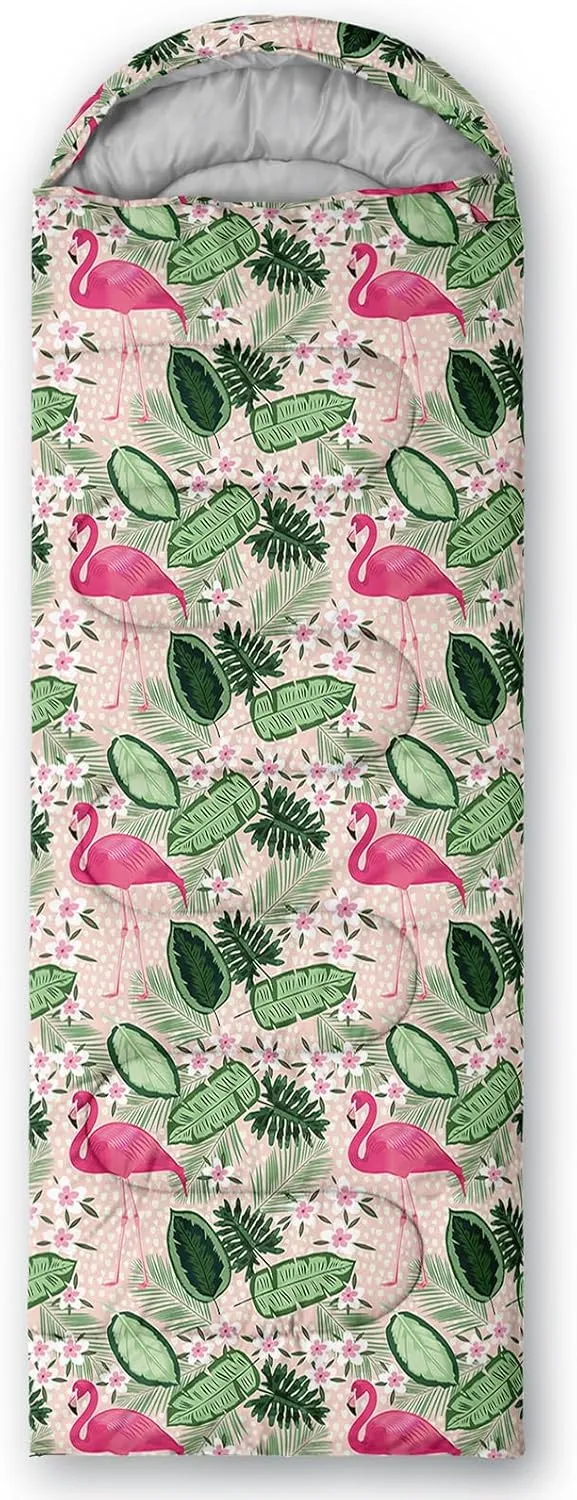 Axolotl Moon Stars Sleeping Bag for Kids–Lightweight Warm Cold Weather Sleeping Bags,Waterproof Portable Sleeping Bag for Camping Backpacking Outdoor Indoor 3-4 Seasons,Sleeping Bag for Hiking,Pink