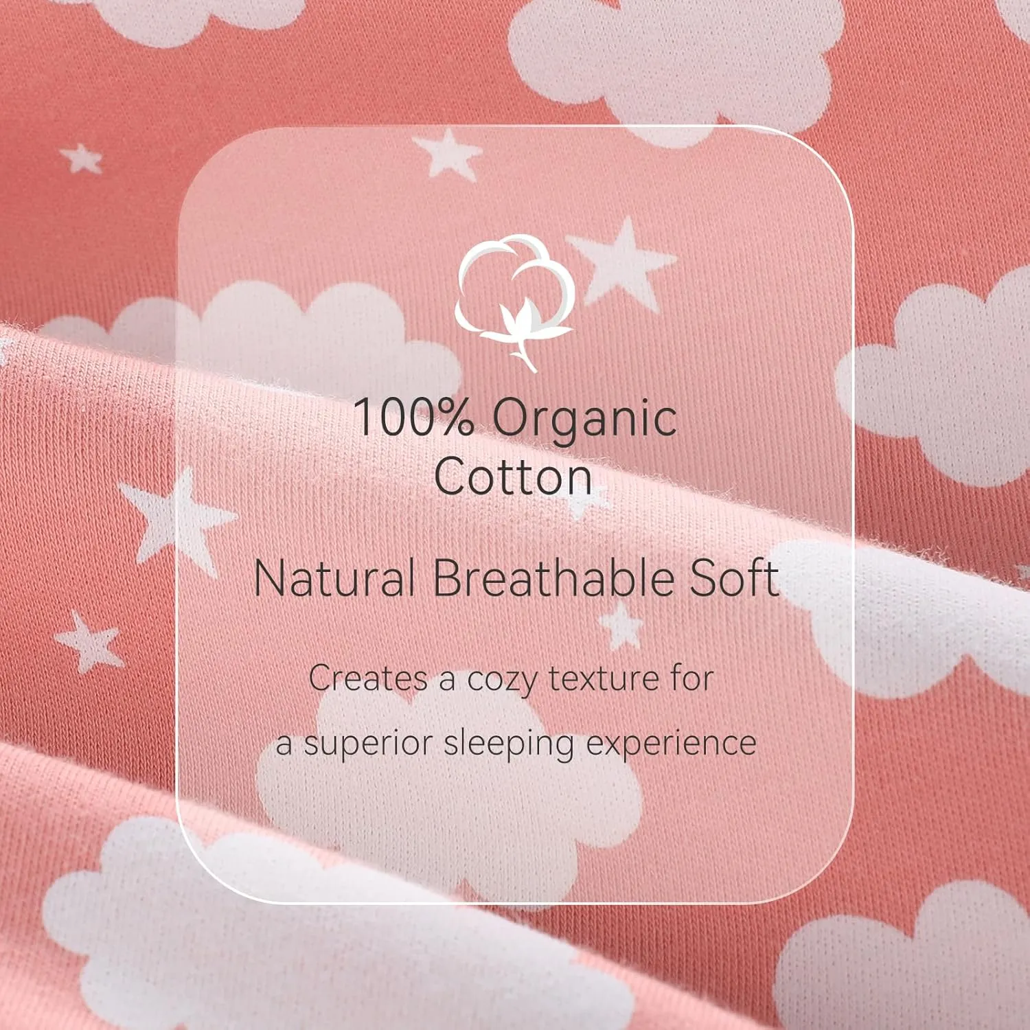 Baby Sleep Sack 6-12 Months 100% Cotton Long Sleeve Wearable Blanket Baby Sleep Bag with 2-Way Zipper 2 Pack 0.5 Tog Sleeping Sack for Newborn Infant White Pink Rainbow