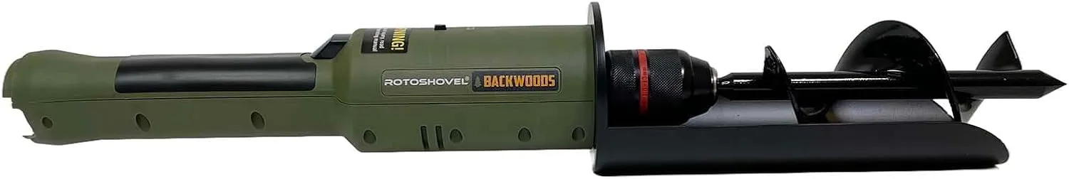 Backwoods - Powered Handheld Shovel with Auger & Safety Shutoff for Camping, Hunting & RV - 12 Volt Battery & Charger Included