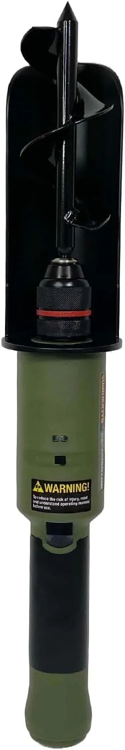 Backwoods - Powered Handheld Shovel with Auger & Safety Shutoff for Camping, Hunting & RV - 12 Volt Battery & Charger Included