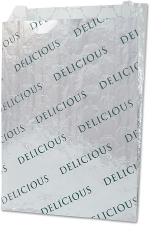 Bagcraft Foil/Paper/Honeycomb Insulated Bag, 2", 8" X 6", White, 1,000/carton