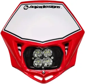 Baja Designs Motorcycle Squadron Sport LED A/C Headlight Kit with Shell (Red)
