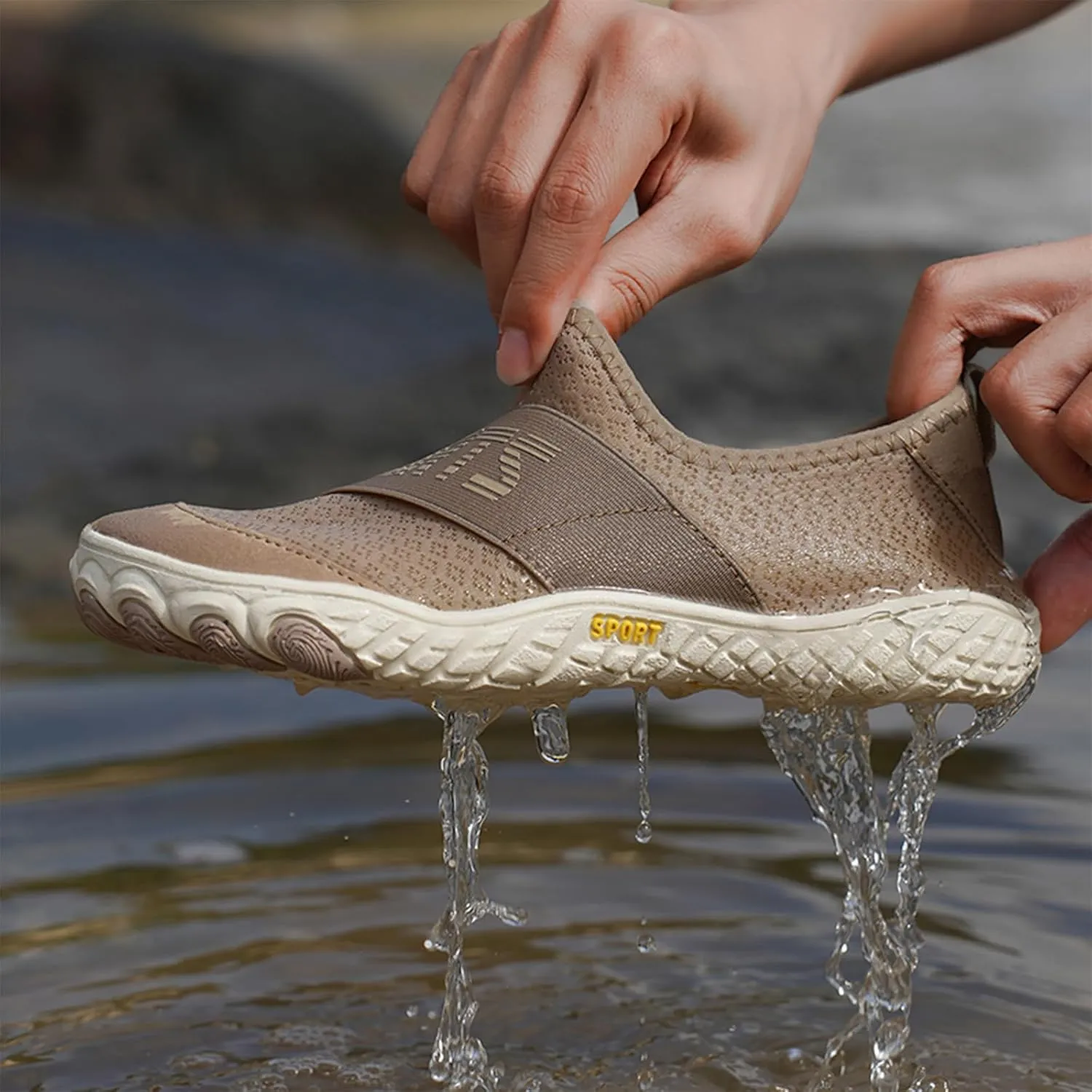 Barefoot Water Shoes for Women, Slip on Quick Dry Aqua Shoes for Swim Beach Hiking Boating River Outdoor Pool Gym