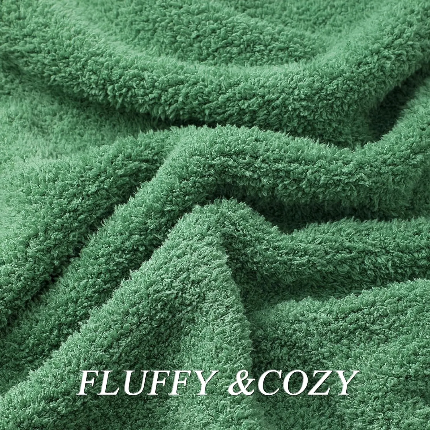bearberry Super Soft Fluffy Throw Blanket Lightweight Cozy Warm Throw Blankets for Couch Bed Sofa All Season (Avocado Green, 50”x60”)