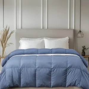 Beautyrest Soft Feather Down Comforter Full/Queen Size,Hotel Collection Lightweight Hypoallergenic Comforter,All Seasons Full/Queen Duvet Insert with Corner Tabs,90x90 Inch,Blue
