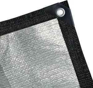 BeGrit Aluminet Shade Cloth 95%-99% Aluminum Shade Cloth Sun Reflective Tarp for Garden, Patio, Greenhouse, Pergola, Car, Kennel Shade 10x20ft