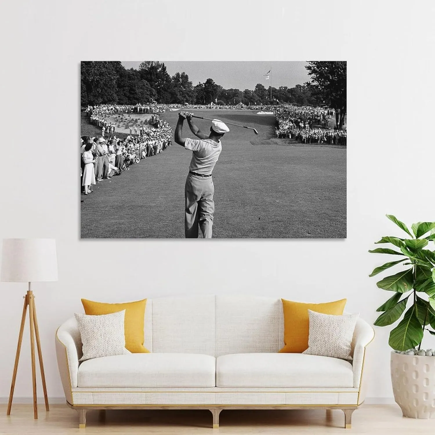 Ben Hogan Golf First Iron Shot Wall Art Poster Scroll Canvas Painting Picture Living Room Decor Home UnFramed,16x24inch(40x60cm)