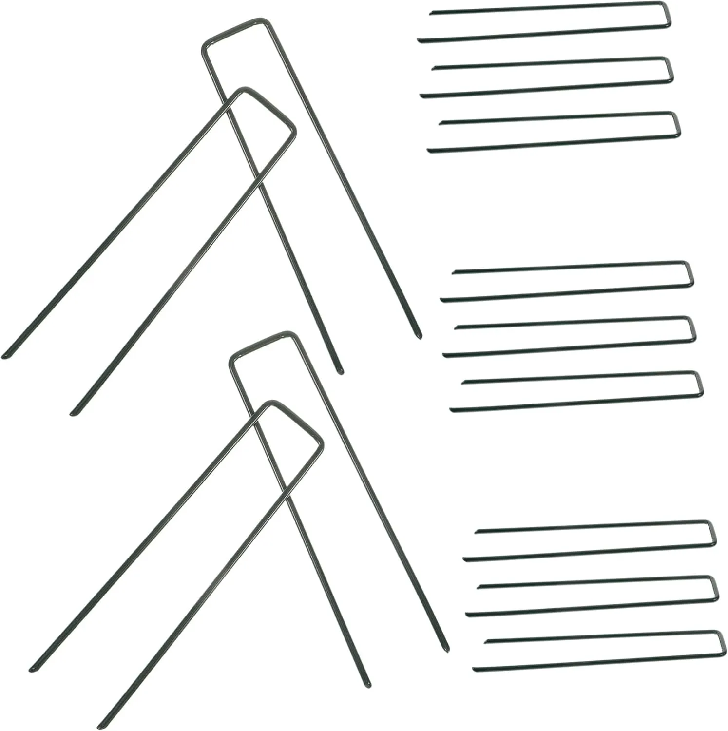BESPORTBLE Lawn Nails Tent Pegs Steel 30 Pcs U-Shaped Ground Stakes for Garden Tarp Landscape Fabric Artificial Grass