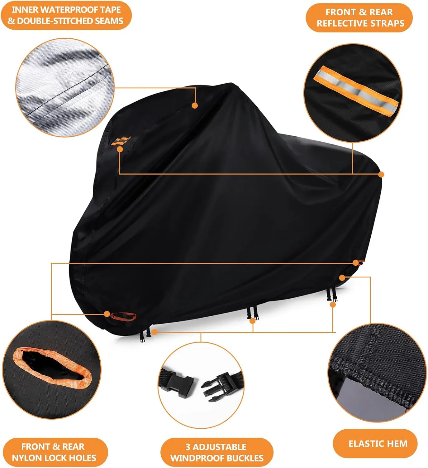 Bicycle Covers Outdoor Storage Waterproof, Bike Rain Cover, Outdoor Bike Cover Waterproof, Ebike Covers (2PCS)