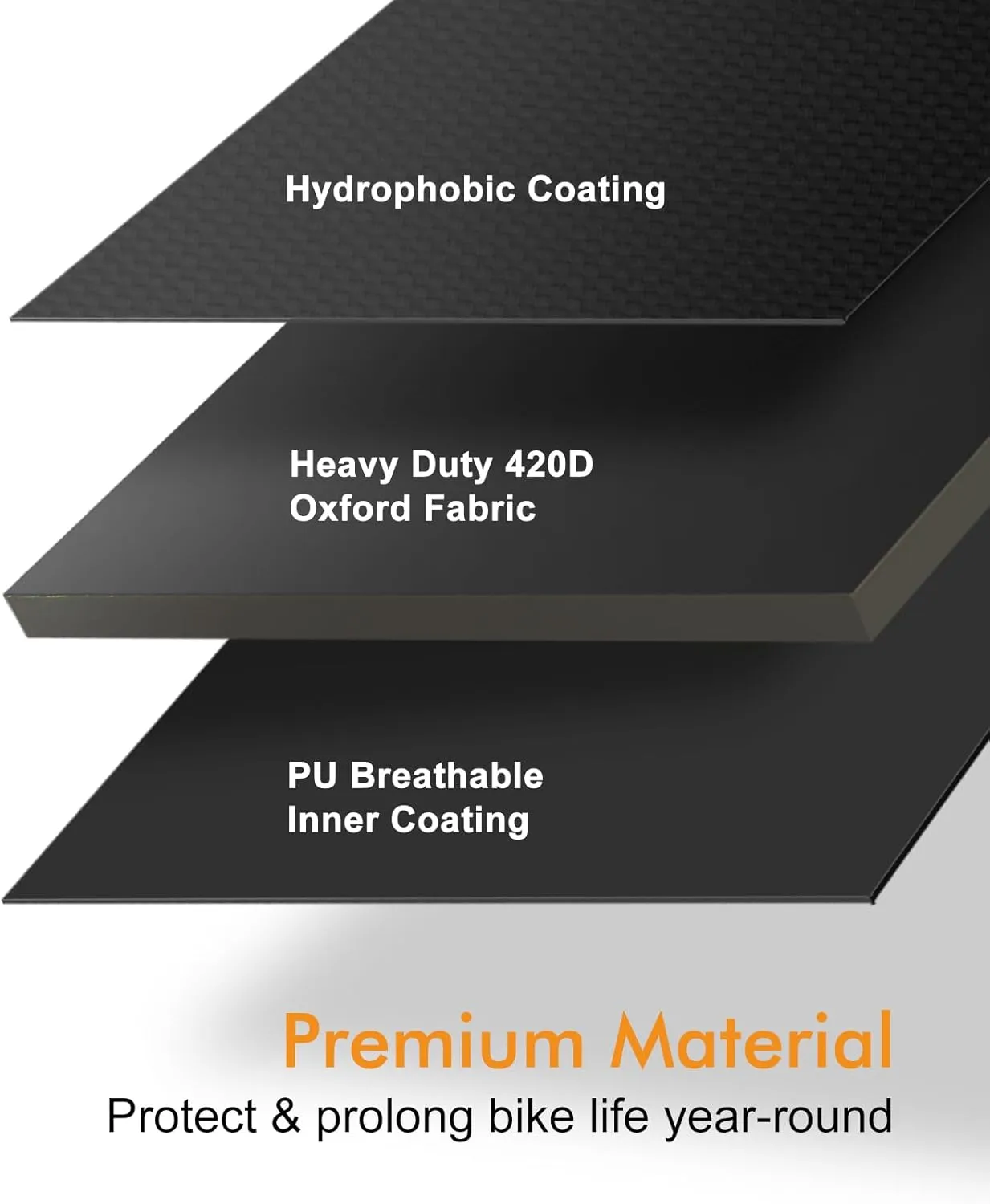 Bike Cover, DYDAPEN Bike Covers Outdoor Storage Waterproof 2 Bikes Protect from Rain Dust UV, 420D Heavy Duty Bicycle Cover for Ebike Electric Bike Mountain Road Bike (XXL for 2 Bike)