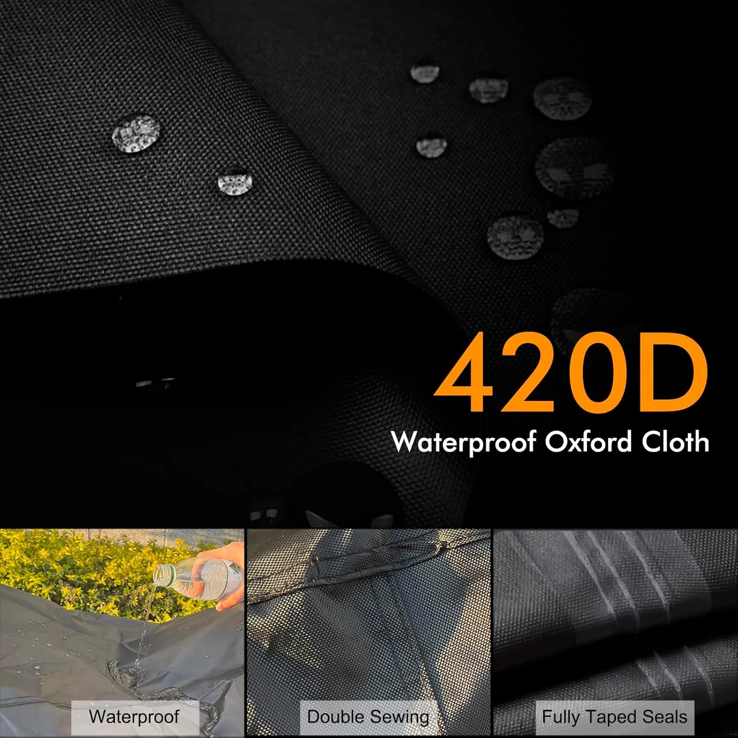 Bike Cover, DYDAPEN Bike Covers Outdoor Storage Waterproof 2 Bikes Protect from Rain Dust UV, 420D Heavy Duty Bicycle Cover for Ebike Electric Bike Mountain Road Bike (XXL for 2 Bike)