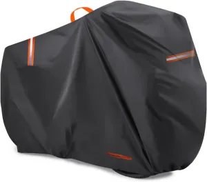 Bike Cover for RadWagon 4, 420D Bike Outdoor Storage Cover Windproof Bicycle Covers with Lock Holes Bikes Tarp All Weather Durable Bicycle Cover
