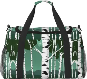 Birch Trees print Weekender Overnight Carry On Bag Gym Luggage Bag Duffel Bag for Travel Women