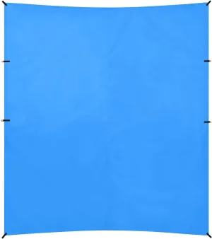 Blue Foldable Beach Canopy UPF50  Water-Resistant Sun Shade with Sand Shovel for Camping, Picnics, Backyard