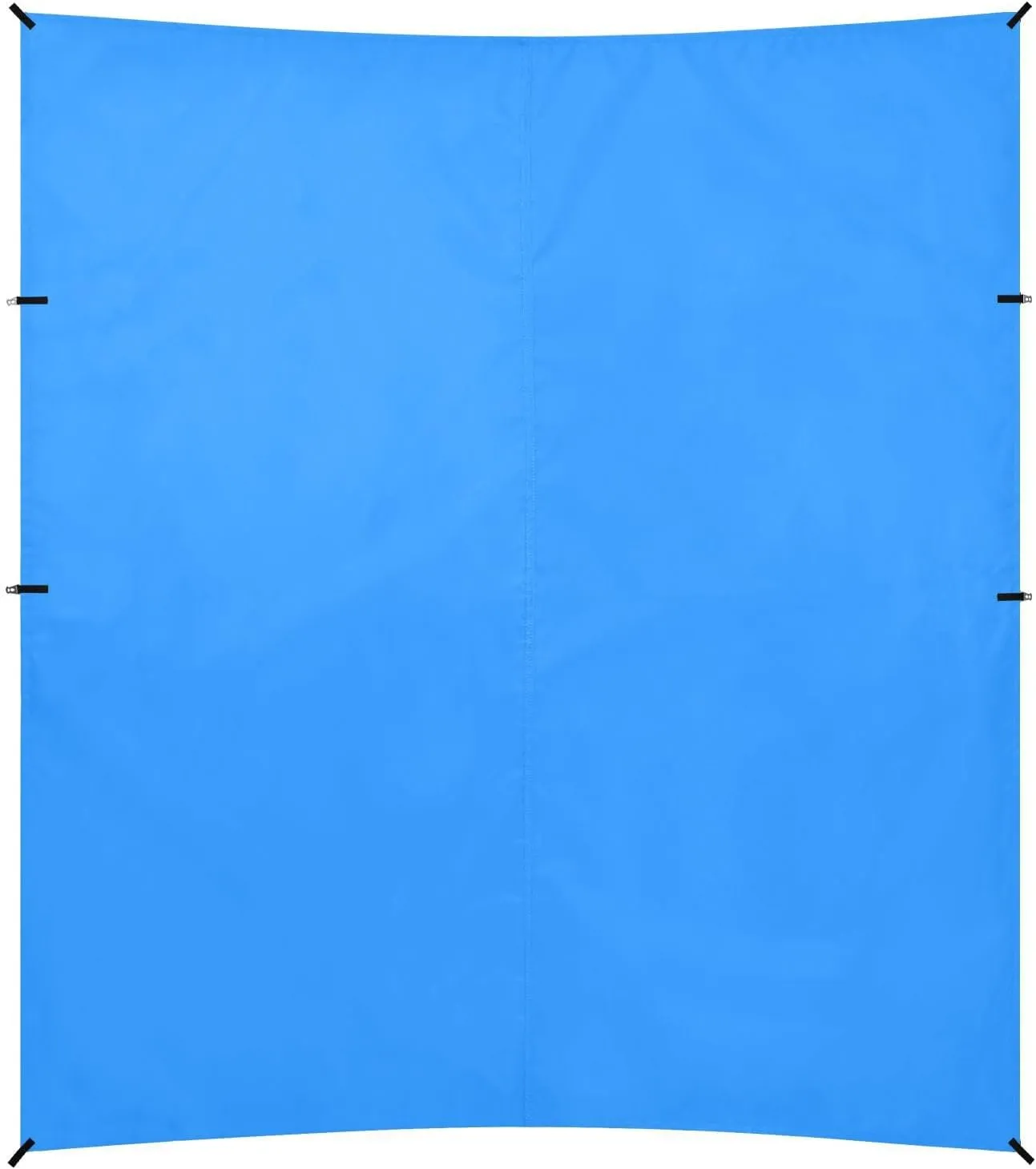 Blue Foldable Beach Canopy UPF50  Water-Resistant Sun Shade with Sand Shovel for Camping, Picnics, Backyard