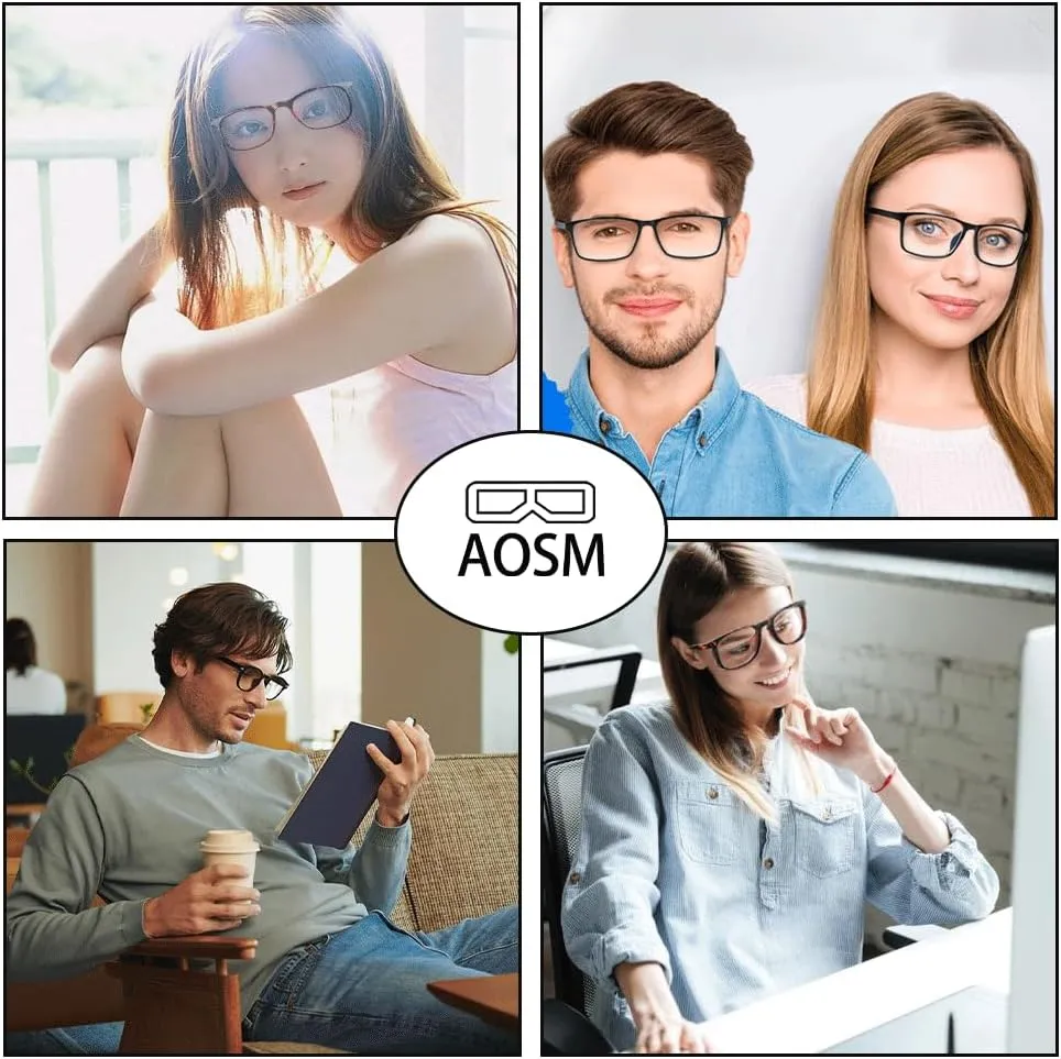 Blue Light Blocking Glasses, Blue Blocker Computer Glasses for Men Women, Anti Glare 400 UV & Eye Strain Fake Square Glasses