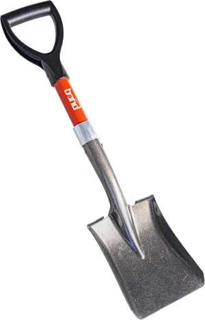 Bond Manufacturing LH047 Mini D-Handle Square Head Shovel, 1-PACK, Red/Black