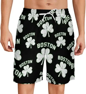 Boston Shamrocks Men's Athletic Shorts Jersey Pocket Lounge Weekend Short 4XL