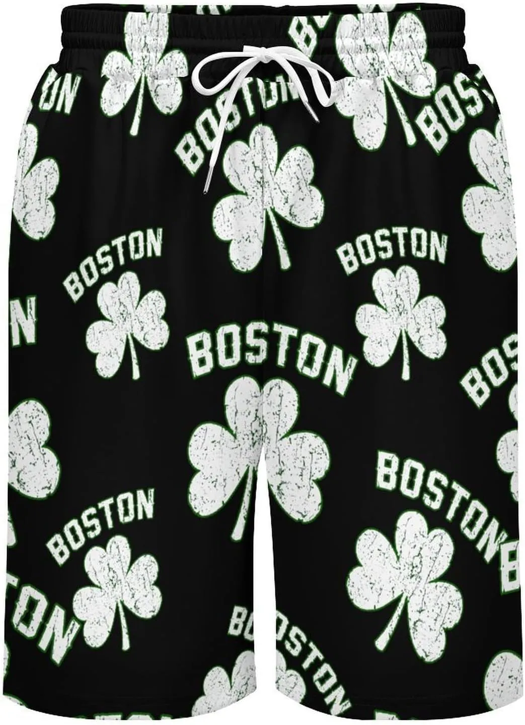 Boston Shamrocks Men's Athletic Shorts Jersey Pocket Lounge Weekend Short
