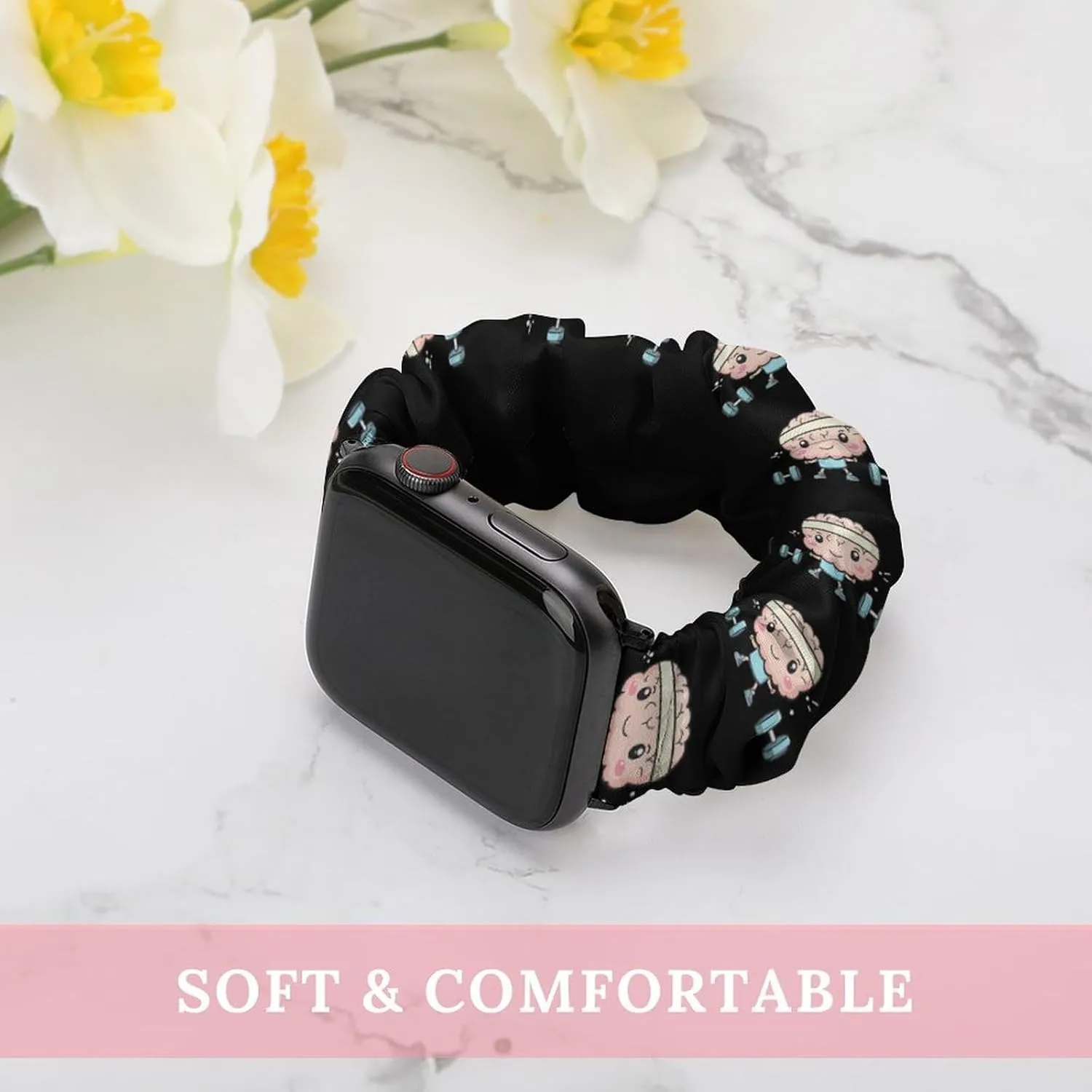 Brain Lifting Weights Fashion Watch Strap Scrunchies Wristbands Compatible With IWatch Series