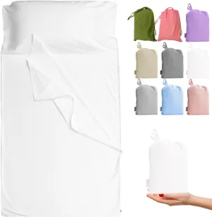 Brand - GANNAFEE Cotton Sleeping Bag Liner with Zipper - 100% Cotton Travel Sheet Sleep Sack Adult - Travel Sleeping Bag for Hotels Camping Hiking